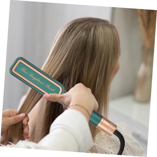 Plancha para el Cabello de Doble Voltaje, Inalámbrica, Portátil y para Uso en Cabello Mojado o Seco, con Función de Cepillo, Color Verde miniatura 4
