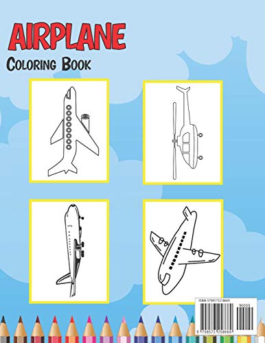 Airplane Coloring Book for Toddlers: Cute Plane Colouring Books Beautiful Pages for Kids Age 4-8 image 4