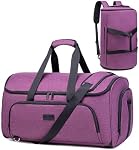 Vessgra Garment Bags for Travel, Duffle Bag 4 in 1 Convertible Garment Bag Weekender Travel Backpack with Shoes Compartment, Foldable Suit Bags for Men Women, Purple