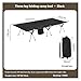 XHYKJEU 90cm Widen Camping Cot Ultralight Portable High-Low Dual-Purpose Folding Bed Backpacking Travel Hiking Sleeping(3 Leg cot Black 80cm)