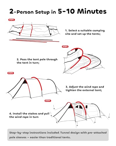 2 Person Motorcycle Tent Lightweight Shelter