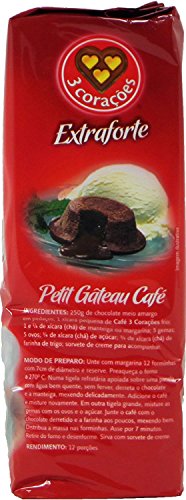 3 Coracoes Extra Forte Brazilian Ground Coffee Vacuum Packed 500 grams (Pack of 4)