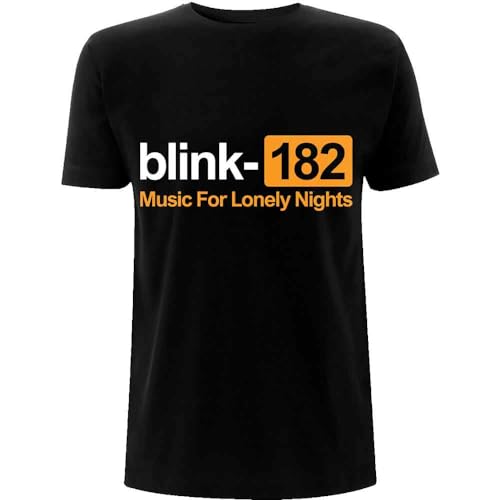 Blink-182 T Shirt Lonely Nights Band Logo Official Mens Black S