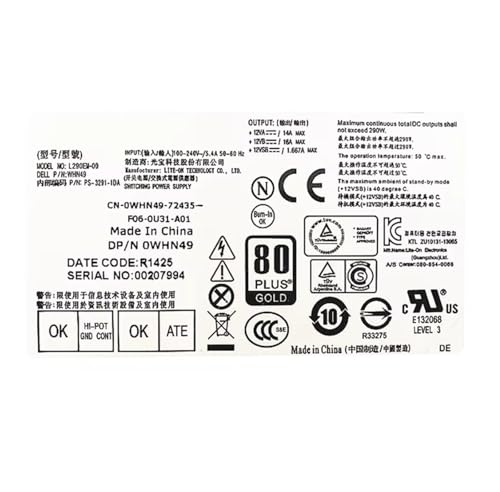 Alimentation 290W stable pour PC fixe OptiPlex 3020 7020 9020