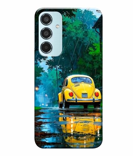 Image of Printed Hard Back Case Cover & Compatible for Samsung Galaxy M35 5G | Samsung M35 5G | Car Painting Art (Multicolor) - D1197