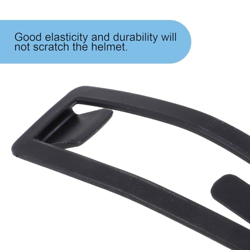Hebilla para gafas de esquí contra caídas: clip de casco negro muy resistente 3