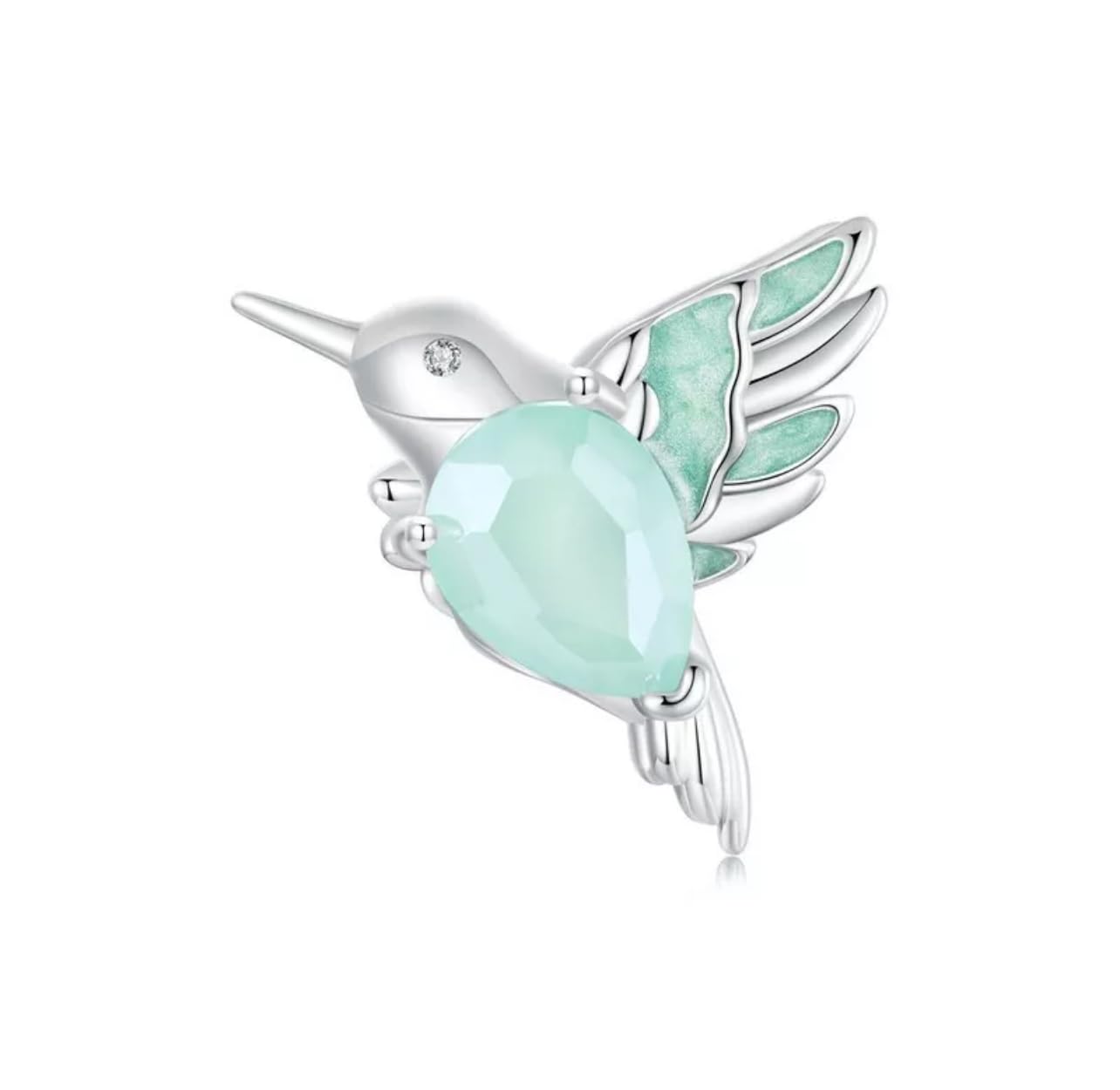 Abalorio De Colibrí, Animal, Pájaro, Plata De Ley 925 Auténtica, Compatible con Pulsera Pandora