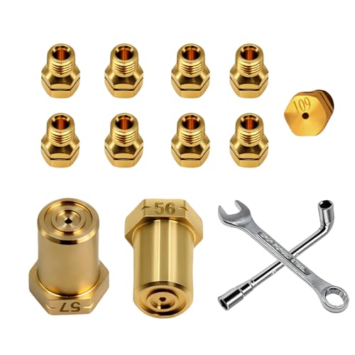 LP Conversion Kit for Select FC/GC/PC Series Gas Ranges – Natural Gas to Propane Kit, 11 Brass Orifices + Tools, Replaces 4980407, AP7213138