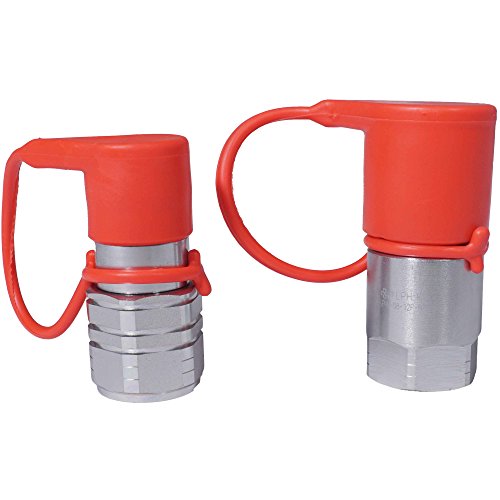 Titan Attachments Flat Face Male And Female Hydraulic Coupler Npt 3/4" Two Pairs #TOP3