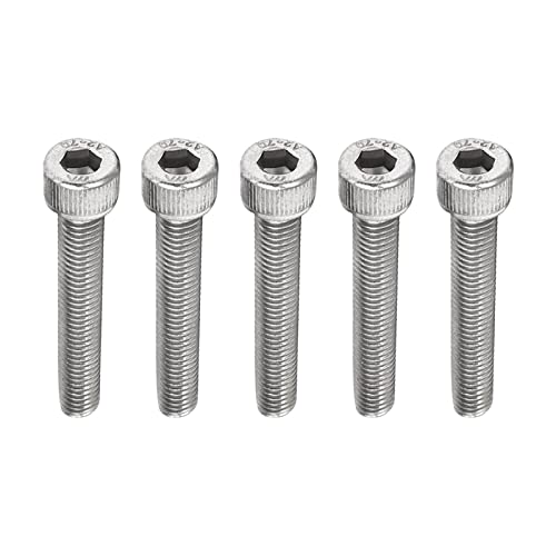 M METERXITY 5 Pack Hex Socket Head Cap Screws, Stainless Steel Full Thread Machine Screw, Anti Resistance