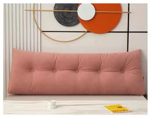 Coussin de tête de lit doux rose pour lire assis confortablement