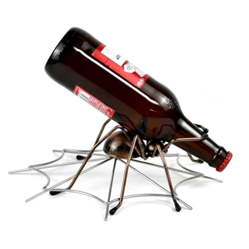 Soporte para botellas de vino diseño araña de hierro miniatura 7