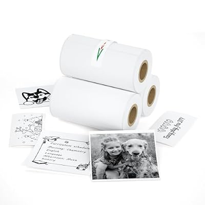 iDPRT S1 S2 M02 T02 Mini Thermal Sticker Paper - (57x29mm, 3.5m/Roll) for Most Instant Cameras and Label Printer - Refill for Kids' Pocket Printer, Mini Photo Printer Labels, For Photos, To-do Lists