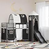 Ambiance moderne et utilisation sans souci : le design intemporel avec une surface noire mate s'intègre parfaitement dans n'importe quelle chambre d'enfant moderne. Profitez de la certitude d'un lit sûr et stable qui est non seulement fonctionnel, mais qui offre également une esthétique attrayante et fait battre le cœur des enfants.