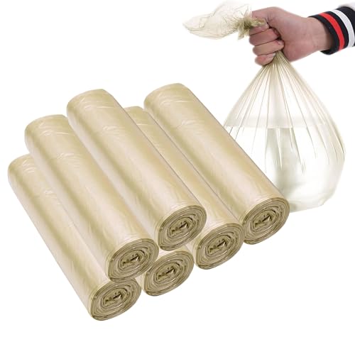 4 Gallon Bathroom Trash Bags,120 Count 6 Rolls Small Trash Garbage Bags, Strong Thin Material Disposable Trash Bags for Office, Home Waste Bin (4Gallon Gold, 120 Count)
