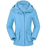 CAMEL CROWN Damen Ski 3-in-1-Jacke 2 Stück Set Outdoor...