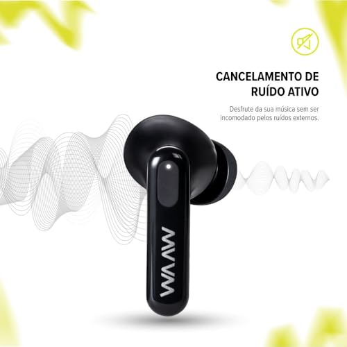 WAAW by ALOK Fone de Ouvido MOB 500 ANC Bluetooth, com Modo Gamer e Resistente a Respingos D'Água,