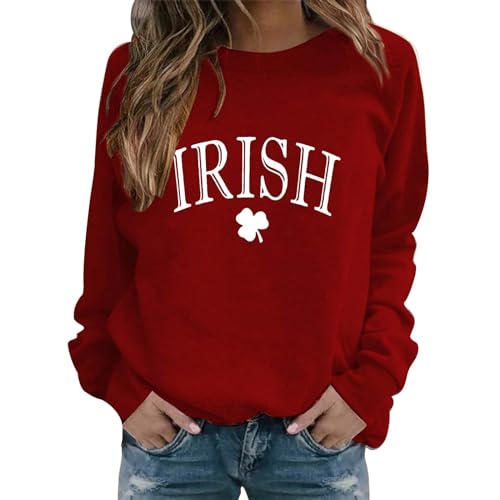 Qixiu día de San Patricio, Camisas del día de San Patricio, Camisas de San Patricio,Sueter Mujer Manga Larga,Camisas Mujer,Sudaderas Mujer Cremallera,Sudadera con Capucha,Sudadera Vestido Mujer