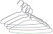 THE UM24 UM24 Galvanized Steel Metal Coat 16-Inch Clothes Wire Hangers with Plastic Coating In Assorted Colors, 13 Gauge, Set of 50