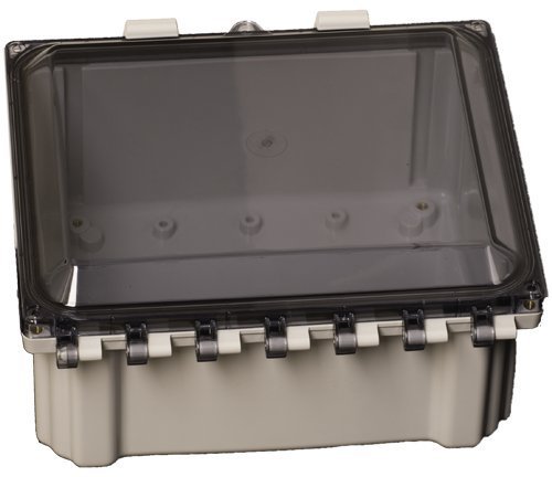 Heartland AH664C Polycarbonate Enclosure with Hinged, Locking, Clear Cover, 6 x 6 x 4 Inches