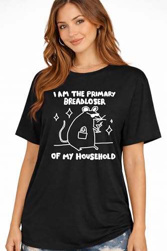 I Am The Primary Breadloser of My Household Shirt Funny Rat Meme T-Shirt Mouse Humor Graphic Tees