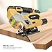 Inequalit Jigsaw 800W, 6-Speed Variable Corded Jig Saw with 4-Position Orbital Action, Laser Guide, ±45° Bevel Cutting, 100mm Wood & 10mm Metal Capacity