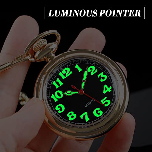 Reloj de bolsillo de cuarzo pulido estilo vintage Cfj04-oro tradicional 4