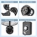 All-Metal Industrial Wall Fan, 3 Speeds, High Air Volume, 120° Oscillating Fan, for Terraces, Shops, Greenhouses, Garages, Commercial and Home Use(18