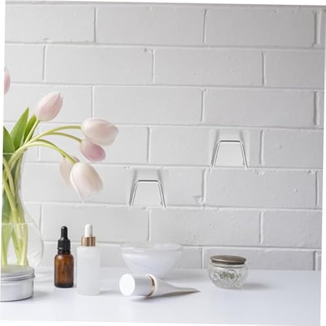 IMIKEYA 6pcs Stainless Steel Sponge Holders Punch Adhesive Wall Mounted Sink Sponge Racks for Kitchen and Bathroom Space Saving Storage