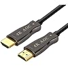 Fiber Optic HDMI Cable 6FT - AOC High Speed HDMI2.0 18G 4k@60hz Light Speed HDMI2.0b Cable, Supports 18.2 Gbps, ARC, HDR10, Dolby Vision, HDCP2.2,Ultra Slim and Flexible HDMI Optic Cable 2Meters