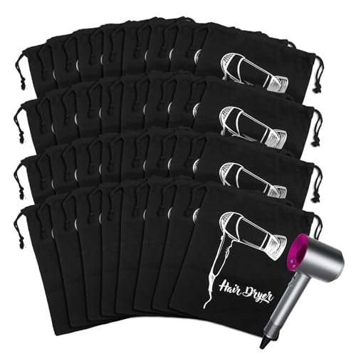 Sac de rangement pour sèche-cheveux en lot de 32 avec cordon de serrage