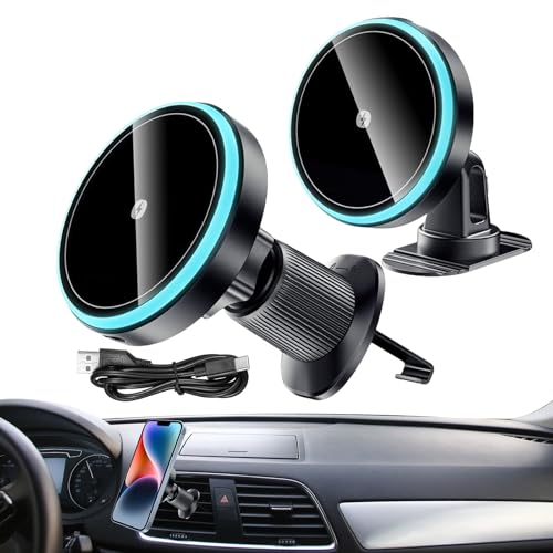 Cargador inalámbrico para coche magnético de 15W y soporte de móvil para camión o vehículo RV