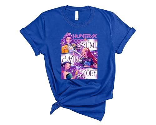 Huntrix T-Shirt, Demon Pop Hunters Movie Shirt, Korean Pop Concert Outfit, Fantasy Animation Film Graphic Tee, Pop Music Idol Inspired Shirt (TRUE ROYAL, YOUTH MEDIUM)