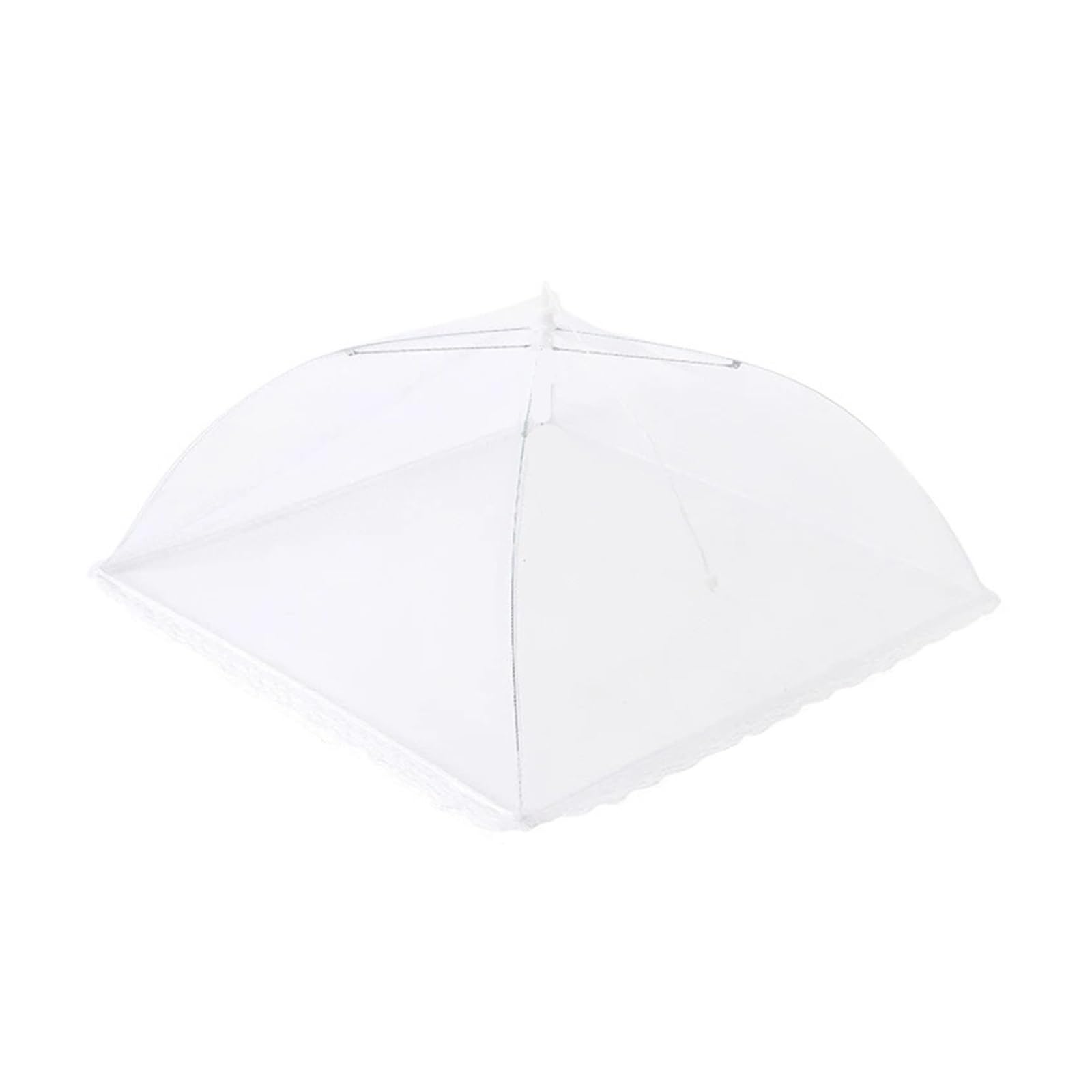 Netzabdeckung für Lebensmittel, Mesh-Lebensmittelabdeckung, faltbar, for Küche, Regenschirm, Netz, Picknick, 30,5–45,7 cm(White-14inch 38x38cm)