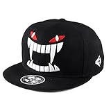 Sunlitro Unisex Flat Bill Hip Hop Hat Snapback Baseball Cap (Black 029)