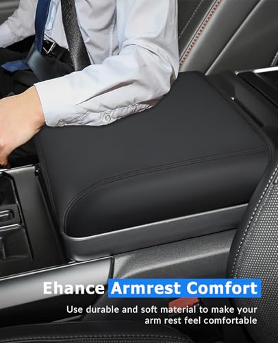 Image of INTGET Center Console Cover for 2026 Ford F150 Accessories 2021 2022 2023 2024 2025, for 2022-2026 F150 Lightning Interior Middle Armrest Arm Rest Cushion Protector(Only fit for Work Surface Console)