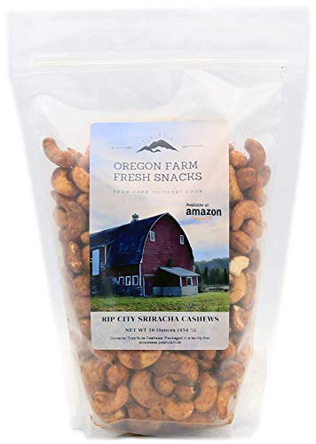 Oregon Farm Fresh Snacks - Rip City Sriracha Cashews (16 oz)