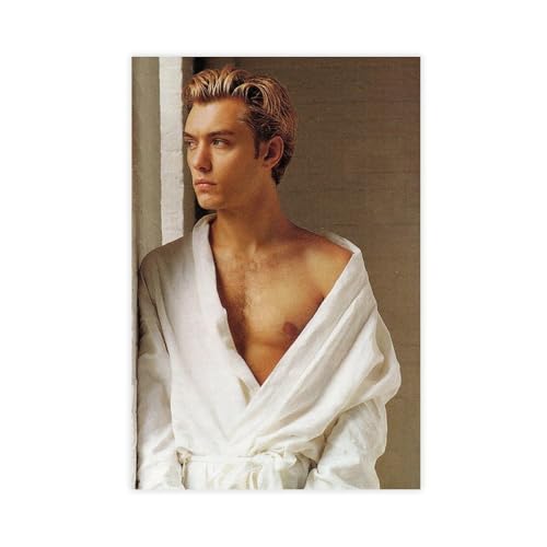 Poster Jude Law (18) sur toile pour décoration de chambre à coucher, bureau, chambre, cadeau 30 x 45 cm