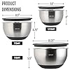 zenairi Premium Quality Stainless Steel Mixing Bowls with Lids, 3-Piece Set, Dishwasher-Safe Clear Glass Lids, No Plastics #1