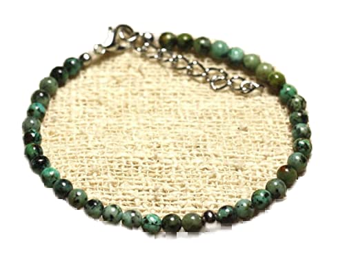 LKBEADS Unisex african turquoise 4mm, 46 Pieces round smooth beads adjustable stacking bracelet with 925 sterling silver - silver plated clasp (B0B3TLYLRK) Amazon Price History, Amazon Price Tracker