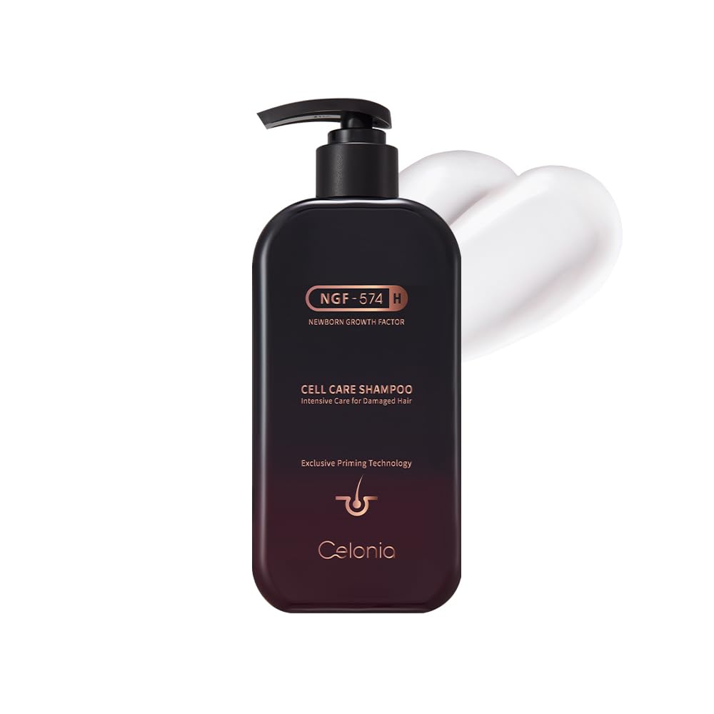 CELONIA NGF 574H Bio Cell Care Shampoo, Primed Bio Stem Cell For Healthy Scalp, Hair Regrowth And Anti Hair Loss, Revitalize Dry Flaky & Itchy Scalp, Great For Sensitive Scalp. 300ml
