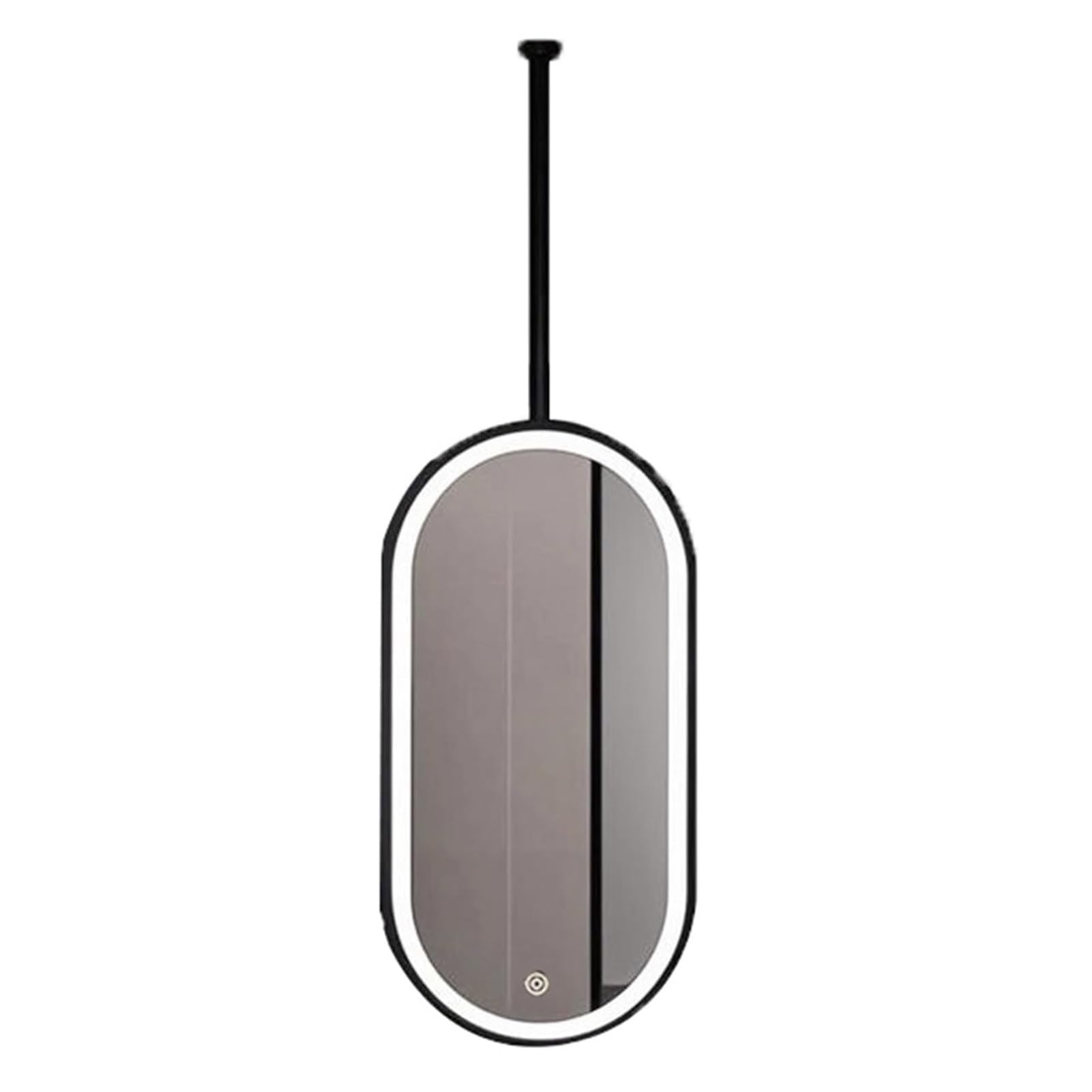 Miroir double face suspendu au plafond avec éclairage LED ajustable 360