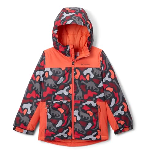 Columbia Youth Lightning Lift IV Printed Jacket, Shark Dinoflauge/Zing, Small