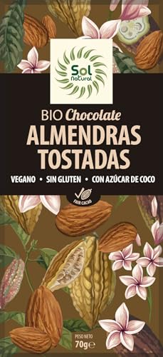 Solnatural Tableta Chocolate Almendras Tostadas Bio 70 G 400 g