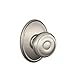 SCHLAGE F10GEO619WKF Wakefield Collection Georgian Passage Knob, Satin Nickel