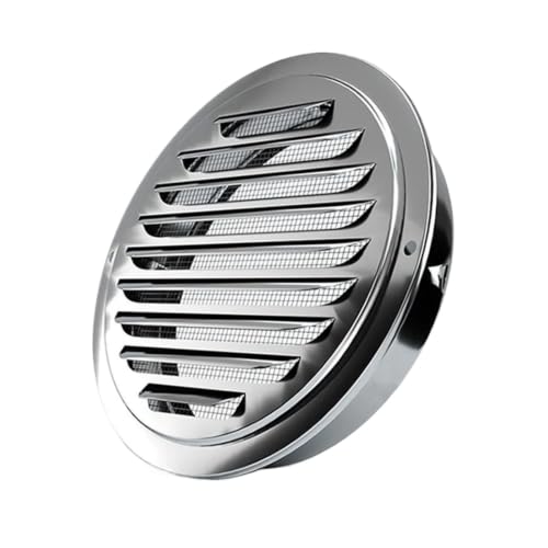 Grille de ventilation en acier inoxydable anti-vent pour système de sortie d'air mural rond