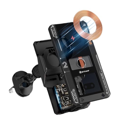 Cargador inalámbrico para coche de 66W con soporte de ventilación para smartphone