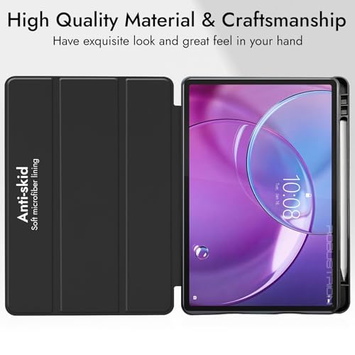 Image of Robustrion Case for Lenovo Idea Tab Pro 2nd Gen 13 inch Cover Case with [Pencil Holder] [Soft Flexible Case] for Lenovo Idea Tab Pro Gen 2 Cover Case 13 inch [Auto Sleep Wake Support] - Black