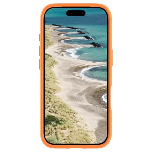 Image of ArmourPro MagSafe Compatible Case for iPhone 17 Pro Max, Magnetic Wireless Charging Back Cover with Clear Back, Flexible TPU Bumper, Camera Protection | Orange