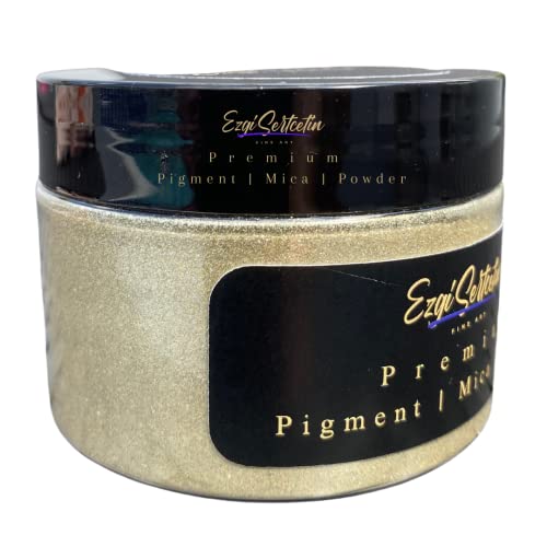Ezgi Sertcetin Premium Pigment Powder 50g | Authentic Unique & Bright Pearlescent Metallic and Neon Colors | Specially Formulated for Artwork, Resin, Slime, Plasticine and More (Choco Milk)